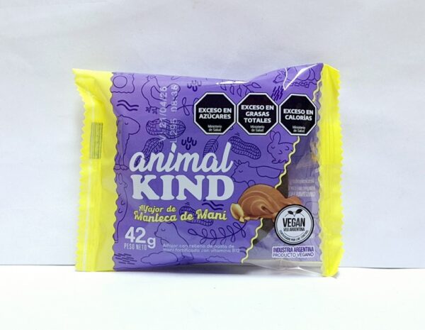 ALFAJOR ANIMAL KIND CON MANTECA DE MANI X 42 GR