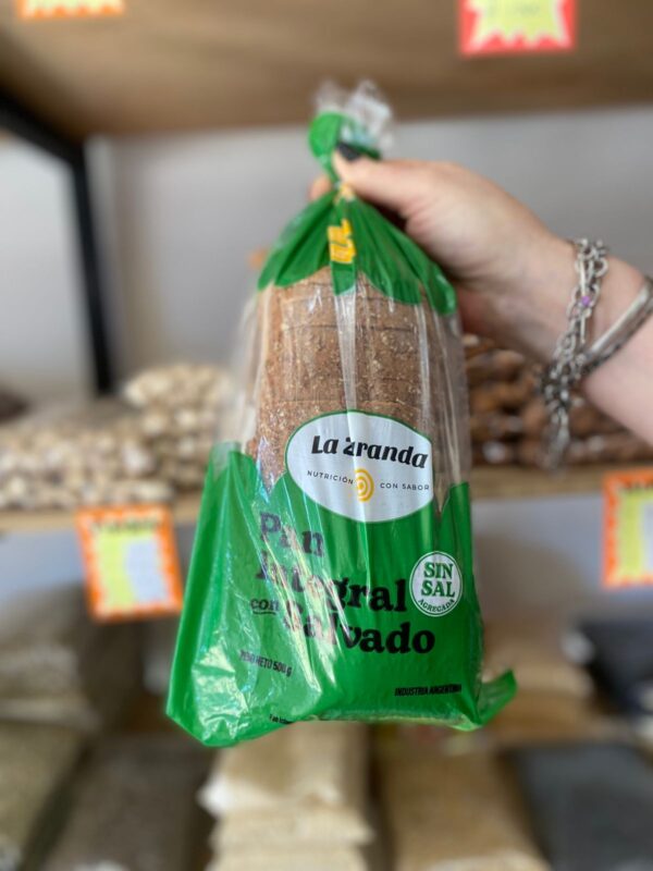 PAN INTEGRAL CON SALVADO SIN SAL LA ZARANDA 500 GR