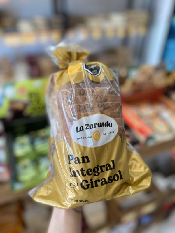 PAN INTEGRAL CON GIRASOL LA ZARANDA 500 GR