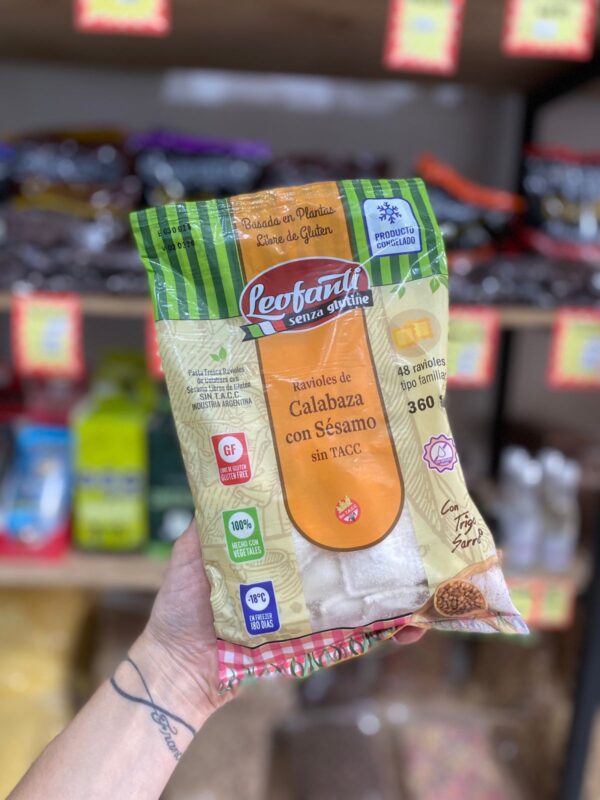 RAVIOLES DE TRIGO SARRACENO DE CALABAZA CON SESAMO X 360 GR