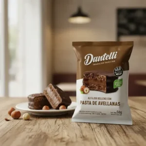 ALFAJOR DANTELLI PASTA DE AVELLANAS X 50 GR